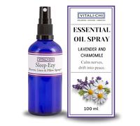 Vitali-Chi Sleep Ezy - Natural Pillow & Linen Spray with Lavender & Chamomile Essential Oils |Relaxing Bedtime Mist for Deep Sleep, Anxiety Relief, Relaxation & Calming Room Freshener - 100 ml