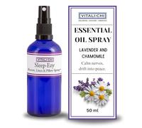 Vitali-Chi Sleep Ezy - Natural Pillow & Linen Spray with Lavender & Chamomile Essential Oils |Relaxing Bedtime Mist for Deep Sleep, Anxiety Relief, Relaxation & Calming Room Freshener - 50 ml