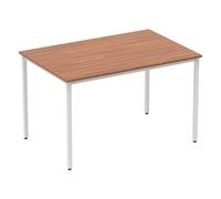 Vitali Rectangular Meeting Table (Square Legs), 120wx80dx73h (cm), Walnut, Express Delivery