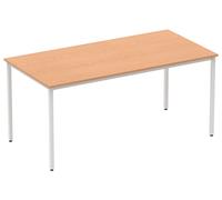 Vitali Rectangular Meeting Table (Square Legs), 160wx80dx73h (cm), Oak, Express Delivery