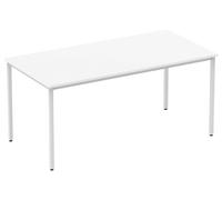 Vitali Rectangular Meeting Table (Square Legs), 160wx80dx73h (cm), White, Express Delivery
