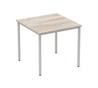 Vitali Square Meeting Table (Square Legs), Grey Oak, Fully Installed