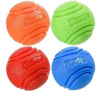 Vitalili 4 Pcs Rubber Balls, 2.75in/7cm in Diameter for Large Dogs Over 60 Lbs - High Bounce, Waterproof, Chew Resistant Toy Balls Belgian Malinois Gifts (7cm)