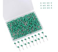 Vitalili 500 PCS Push Pins Green Map Tacks 1/8 inch Round Head with Stainless Point Head Marking Pins for Bulletin Board Map Picture Photo (1/8 Inch, Green)