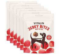 Vitalin Natural Dog Treats - Beef & Veg Jerky Bites, 70g (Pack of 6)