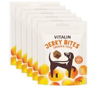 Vitalin Natural Dog Treats - Chicken & Thyme Jerky Bites, 70g (Pack of 6)