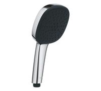 Vitalio Comfort 110 - Hand Shower for High Pressure (Square 11 cm Shower Head, 2 Sprays: Rain and Jet, Anti-Limescale System, Silicone Ring, Universal