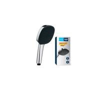 Vitalio Comfort 110 QuickFix - Hand Shower (Square 11 cm Shower Head, 2 Sprays: Rain & Jet, Extra Water Saving, Anti-Limescale System, Universal