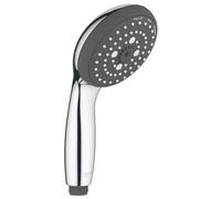 Vitalio Start 100 - Hand Shower 10 cm, 3 Spray (Rain O², Rain, Massage), Water Saving Technology, Anti-Limescale System, Universal Mounting System,