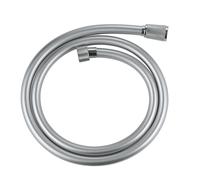 VitalioFlex Silver TwistStop - Smooth Shower Hose 1.25 m (Tensile Strength 50 kg, Pressure Resistance Up to 5 Bar, Heat Resistance 70C, Universal