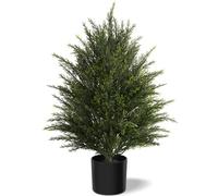 Vitalismo Artificial Cedar Topiary Tree, 60 cm Tall Indoor Realistic Fake Potted Plants, Faux Evergreen Pine Cypress Bushes, Artificial Greenery Decor for Outdoor Home Garden Front Porch Decor