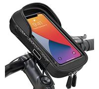 Vitalismo Bike Phone Holder Waterproof, Handlebar Bag, Bicycle Phone Mount | Touchscreen, up to 7'', 360° Rotation Cycling Phone Bags Mountain Bike Accessories for Motorbike MTB, Road Bikes
