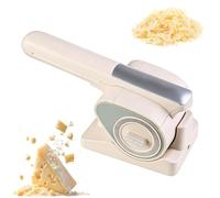 VitalisWorks Electric Cheese Grater, Handheld Rechargeable Shredder with 2 Rotary Drums, One-Touch Control, 2 kg Per Charge, Ideal for Cheese, Nuts, Chocolate & Vegetables