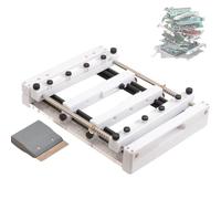 VitalisWorks Manual Solder Paste Screen Printing Machine,150×150/250×250mm PCB Stencil Printer with Scraper, Small Steel Mesh Screen Printing Station,Without Steel Plates (White 250x250mm)