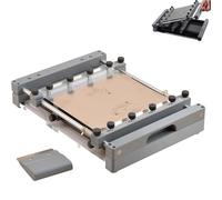 VitalisWorks Manual Solder Paste Screen Printing Machine,150×150/250×250mm PCB Stencil Printer with Scraper, Small Steel Mesh Screen Printing Station,Without Steel Plates (Grey 250x250mm)