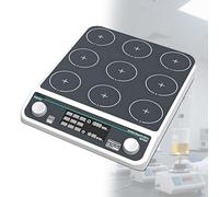 VitalisWorks Multiple Magnetic Stirrer Digital Display Mixer Heating Large Capacity Laboratory Stirrer Magnetic Mixer Laboratory Magnetic Stirrer with Asynchronous Control (MMS9)