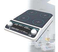 VitalisWorks Multiple Magnetic Stirrer Digital Display Mixer Heating Large Capacity Laboratory Stirrer Magnetic Mixer Laboratory Magnetic Stirrer with Asynchronous Control (MMS4)