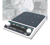 VitalisWorks Multiple Magnetic Stirrer Led Display Adjustable Magnetic Mixer Laboratory Stirrer Magnetic Mixer Time Multi Position Lab Stirrer for Research School Lab (MMS4)