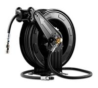 VitalisWorks Pressure Washer Reel, Heavy Duty Steel Pressure Washer Hose Reel, Automatic Retractable Pressure Washer Hose Reel, for Water/Air/Oil (25m)