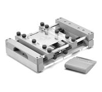 VitalisWorks Solder Paste Screen Printing Machine,150×150/250×250mm PCB Stencil Printer with Scraper, Small Steel Mesh Screen Printing Station,Without Steel Plates (Grey 150x150mm)