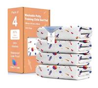 Vitality Care Potty Training Bed Pads, 100% Waterproof Mattress Protector with Tuck-in Flaps, 86 x 91 cm, Non-Slip Bed Wetting Sheet, Space Design, Single