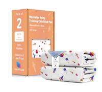Vitality Care Potty Training Bed Pads, Waterproof Mattress Protector with Tuck-in Flaps, 5-Layer Protection, OEKO-TEX Standards, Space Design, Single Bed