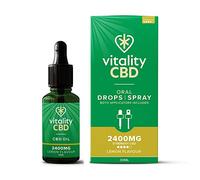 Vitality CBD Drops, Spray in MCT Oil 2400 mg, Lemon, 30 ml, NO THC