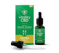 Vitality CBD Drops, Spray in MCT Oil 4800 mg, Lemon, 30 ml, NO THC
