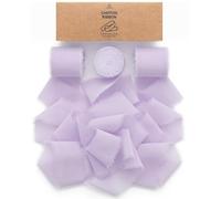 Vitalizart Lilac Chiffon Ribbon 1.5'' x 21 Yd Lavender Purple, Fabric Silky Ribbons 3 Rolls 1.5'' x 7 Yd, Handmade Fringe for Wedding Invitation, Bridal Bouquet, Gift Wrapping, Decoration, DIY Craft