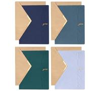 Vitalizart Thank You Cards & Envelopes 16 Pcs Greeting Cards Blue Series | Thick Textured Cardstock Embossed Foil-Stamped, Blank Cards For Business Wedding Bridal Baby Shower Funerals Graduation