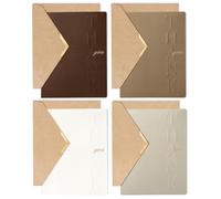 Vitalizart Thank You Cards & Envelopes 32 Pcs Greeting Cards Brown Series | Thick Textured Cardstock Embossed Foil-Stamped, Blank Cards For Business Wedding Bridal Baby Shower Funerals Graduation