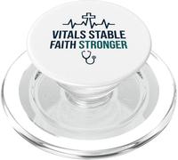 Vitals Stable Faith Stronger Christian Nurse Prayer PopSockets PopGrip for MagSafe