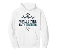 Vitals Stable Faith Stronger Christian Nurse Prayer Pullover Hoodie