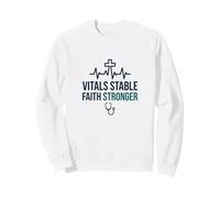 Vitals Stable Faith Stronger Christian Nurse Prayer Sweatshirt