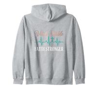 Vitals Stable Faith Stronger Christian Nurse Prayer Zip Hoodie