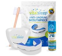 VitalSleep Anti-Snoring Mouthpiece + Cleaner, Men's Size - Adjustable, Custom-Fit Snoring Remedy - Comfortable Sleep Aid Mouthguard for Restful Nights - USA-Made, FDA-Cleared