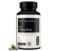 VITALUNA The Evening Ritual | Melatonin-Free Evening Unwind Supplement with KSM-66® Ashwagandha, Magnesium, L-Theanine & Botanicals | Vegan, Made in UK | 60 Capsules