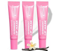 Vitamasques Overnight Lip Mask - Hydrating Vanilla Lip Balm Moisturizer with Vitamins & Natural Oil Hydrates, Nourishes & Plumps Lips Area - Korean Skin Care Lip Care Products (Pack of 3)