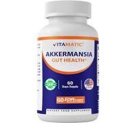 Vitamatic Akkermansia Muciniphila Gut Health - 60 DR Capsules (Delayed Released) - Made with Prebiotic Inulin Fiber