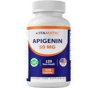 Vitamatic Apigenin 50mg - Sleep Support - 120 Vegetarian Capsules, (Pack of 1), 0.1 kg