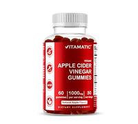 Vitamatic Apple Cider Vinegar Gummies - 1000mg per Serving - 60 Vegan Gummies - ACV Gummies for Detox, Weight Loss Support, Energy Boost, Digestion & Gut Health