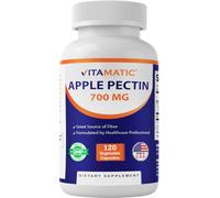 Vitamatic Apple Pectin 700 mg 120 Vegetarian Capsules - Dietary Fiber - Promotes Healthy Intestinal Health*