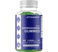 Vitamatic Ashwagandha Gummies 1500mg per Serving - 60 Vegan Gummies - 3% Withanolides
