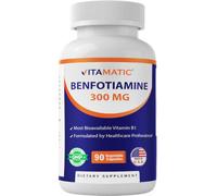 Vitamatic Benfotiamine 300 mg 90 Vegetarian Capsules - Also Called Fat Soluble Vitamin B1