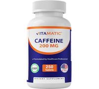 Vitamatic Caffeine Pills 200mg per Serving, 250 Vegetarian Tablets
