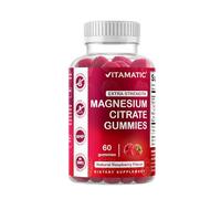 Vitamatic Extra Strength Magnesium Gummies - 255 mg (Elemental Magnesium) per Serving - 60 Vegan Gummies Supports Relaxation, Muscle & Nerve Function, Bone Health & Energy Production