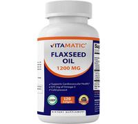 Vitamatic Flaxseed Oil 1200mg 120 from Cold Pressed Flax Seed - 675 mg of ALA Omega 3 Fatty Acids for Improving Heart Health