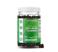 Vitamatic Irish Sea Moss Gummies mg - 240 Vegan Gummies - Made with Bladderwrack & Burdock Root - Seamoss Supplement - Gluten Free & Non-GMO