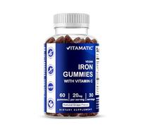 Vitamatic Iron Gummies Supplement for Women & Men - 20mg - 60 Count