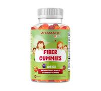 Vitamatic Kids Prebiotic Fiber Gummies for Adults - 4G Fiber Extra Strength - Zero Sugar Added - 60 Pectin Based Gummies - Digestive Health & Regularity Support